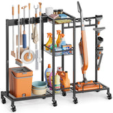 Olakee 3-in-1 broom holder keeps tools neatly stored for quick access