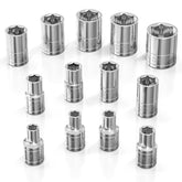 Olsa Tools SAE shallow socket set 1/4 inch drive shows 1/8 to 5/8 inch range for versatility