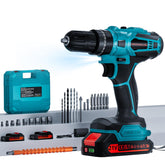 Olubfdh cordless drill 21V with two batteries for continuous power on long tasks