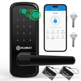 OLUMAT smart door lock fingerprint unlock for instant access.