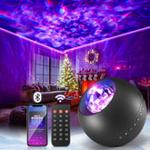 One Fire Galaxy Projector front view casts a vivid night sky for the bedroom.