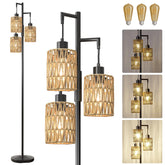 Oneach 68-inch floor lamp with three cage shades for stylish ambient lighting