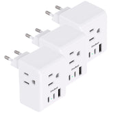 One Beat 6in1 European travel adapter compact and versatile for multi-device charging.