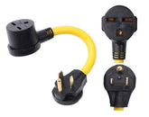 ONETAK NEMA 6-50P to 6-30R connection adapter for generator and welder use