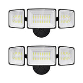 Onforu 130W flood light with three adjustable heads for wide exterior coverage.
