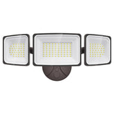 Onforu 130W flood light front view showing bright exterior illumination for entryways