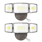 Onforu 2-pack flood lights with three adjustable heads for versatile exterior coverage.