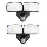 Onforu 32W dual-head outdoor light front view bright entryway illumination.
