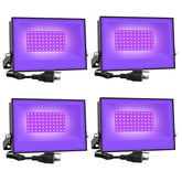 Onforu 38W blacklight LED front view highlighting vivid neon colors