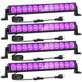 Onforu 4-pack 42W blacklight bars illuminate neon posters and body paint vividly