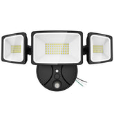 Onforu 70W dusk-to-dawn light with 3 adjustable heads for versatile security lighting.
