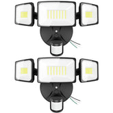 Onforu 75W LED outdoor light front view delivering broad exterior illumination for yards and paths.