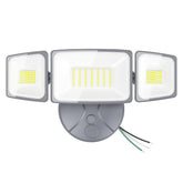 Onforu 75W LED security light with three heads for broad outdoor lighting.