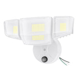 Onforu four-head dusk-to-dawn flood light illuminating a wide outdoor area