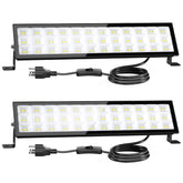 Onforu LED Shop Lights 100W with outdoor plug for bright task lighting.