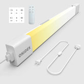 ONIDEK under-cabinet lights with remote control illuminate kitchen counters precisely.