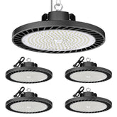 ONLYLUX 4Pack LED high bay light front view with 200W brightness for large spaces.