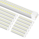 ONLYLUX 8ft LED shop light assembly demonstrates easy plug-and-play setup for garages.