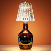 ONLYWIN bottle lamp with crystal shade glows bottles into art for home bars.