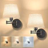 Onwecen battery-operated wall sconces set of two provide cordless ambient light for living spaces.