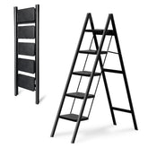 OOSOFITT 5-step folding ladder visible in closet for easy reach