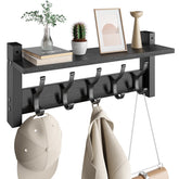 Optish coat rack wall mount shelf 17in shown with coats organized at entry