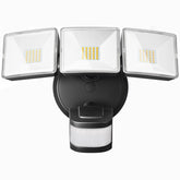 OREiN 4500LM flood light at front door for enhanced nighttime visibility.