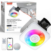 OREiN 4-in-1 bathroom fan with integrated LED lighting for bright, even illumination