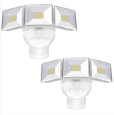 OREiN two-pack motion sensor outdoor light in dusk-to-dawn mode enhances security.