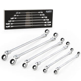 Orion Motor Tech six-piece ratcheting wrench set with 8–10 mm sizes for precise tightening.