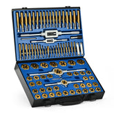 Orion Motor Tech 86pc tap and die set in case for portable threading projects.