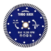 OSCEH 6-inch Diamond Turbo Blade cutting granite with a clean edge and fast progress
