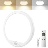 OSIDEN rechargeable motion sensor ceiling light installed in closet for hands-free illumination