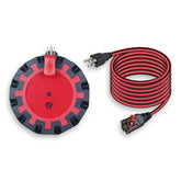 OSKOS 10-outlet power hub in circular design for bulky plugs