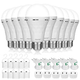 Ostwiki 10-pack emergency light bulbs ready for home backup illumination during outages.