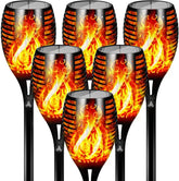 Otdair 96 LED solar tiki torch with dancing flame for outdoor ambiance