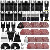 OTUCO oscillating blades for wood and metal cutting enable versatile home repairs.