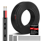Oududianzi 16 AWG two-conductor wire in a 30ft coil for flexible low-voltage wiring.