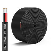 Oududianzi 22awg two-conductor wire with black and red leads for automotive power