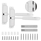Oungy two-pack automatic door closers in white for smooth self-closing hinged doors.