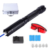 Long-Range Blue-Light Flashlight in action with durable aluminum shell