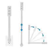 Outlet Extender Stick with USB-A, USB-C, and two AC outlets for behind-the-sofa use.