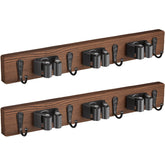 OUTNILI broom and mop holder mounted on wall for organized storage