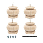 Outwater bun feet side view showing sturdy 4in height for easy furniture movement
