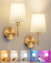 Ouyulong battery wall sconces set 2 in brushed gold provide wireless ambient lighting.