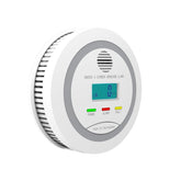 OXVIT smoke and CO detector front view highlights compact, all-in-one home safety monitoring.