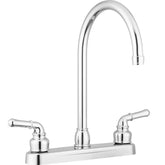Pacific Bay Lynden front view shows polished chrome finish for durable kitchen style