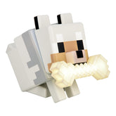 Paladone Minecraft Wolf Globuddies 3D light glows softly on a desk for late-night gaming.
