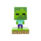 Paladone Minecraft Zombie Light front view for desk illumination and room decor.