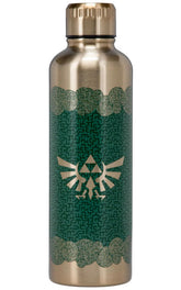Paladone Tears of the Kingdom water bottle with Master Sword and Hylian Crest, durable metal build.